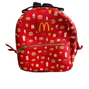 McDonald’s LUNCH Mealtime Favorites Allover Print Mini Backpack NEW Graphic